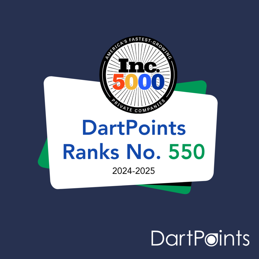 DartPoints celebrates it second consecutive year on the Inc. 5000 list